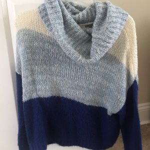 Blue knit sweater